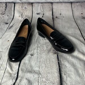 Clarks Glossy Black Women's Loafers